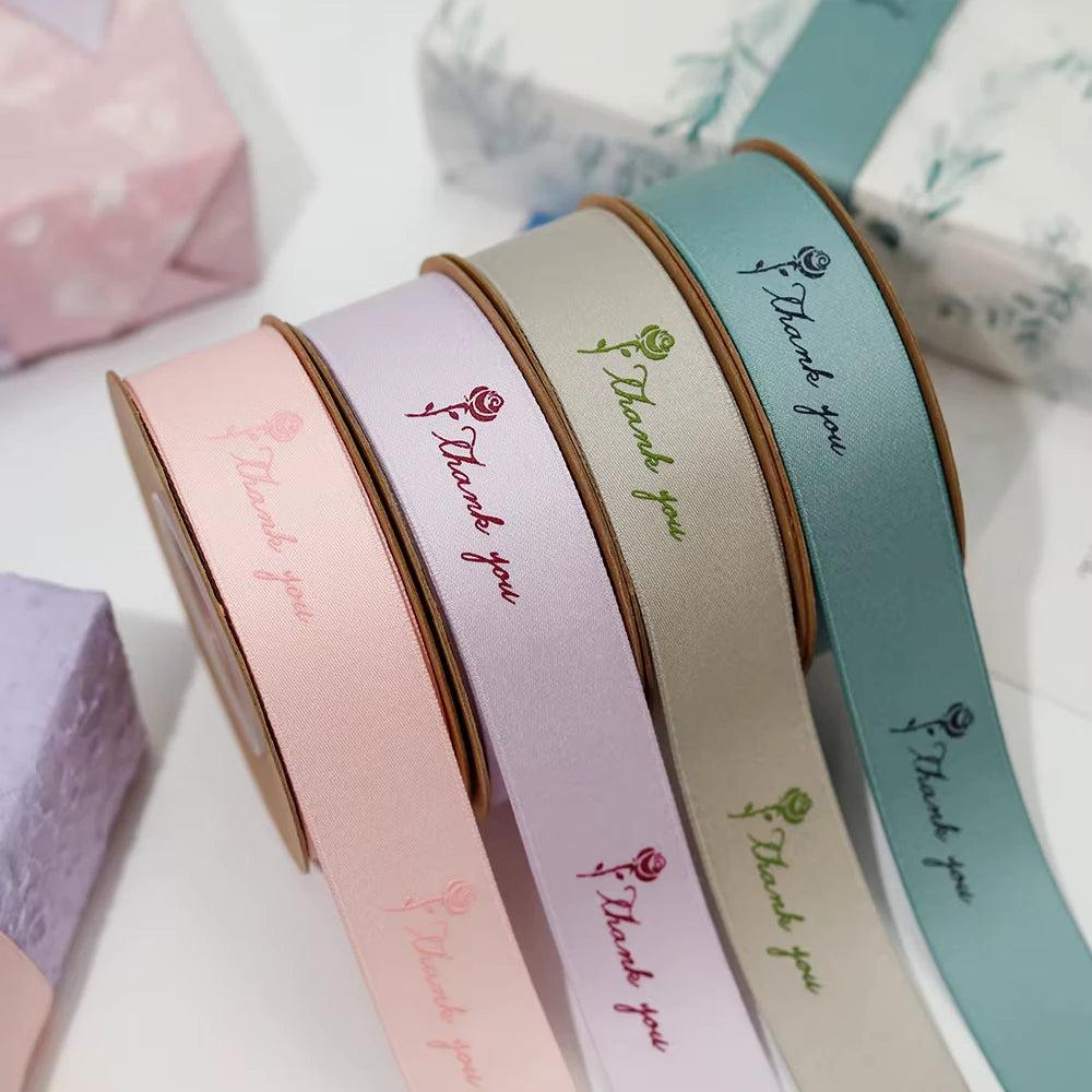 printed satin ribbon roll